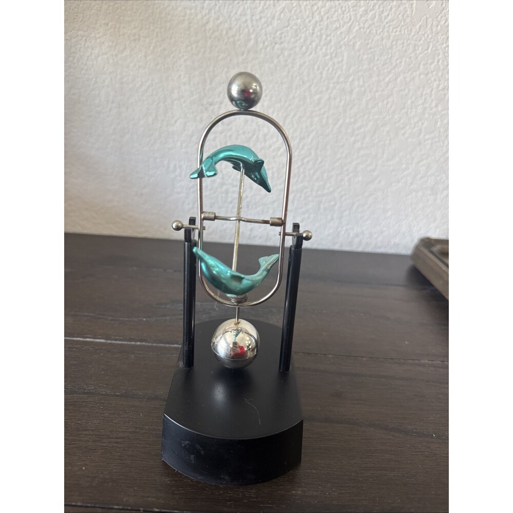Blue Dolphin KINETIC METAL ART MOTION balancing spinning desktop science toy